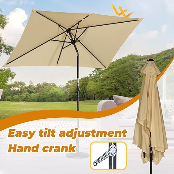 Angel Living Sonnenschirm 140 x 140 cm - Kippbar - Beige