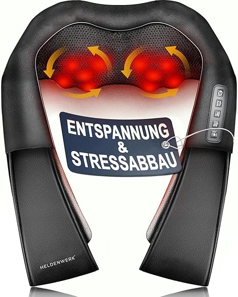 HELDENWERK Massagegerät - Für Schulter und Nacken - Mit Wärme, Mit 4D-Tiefengewebsmassage