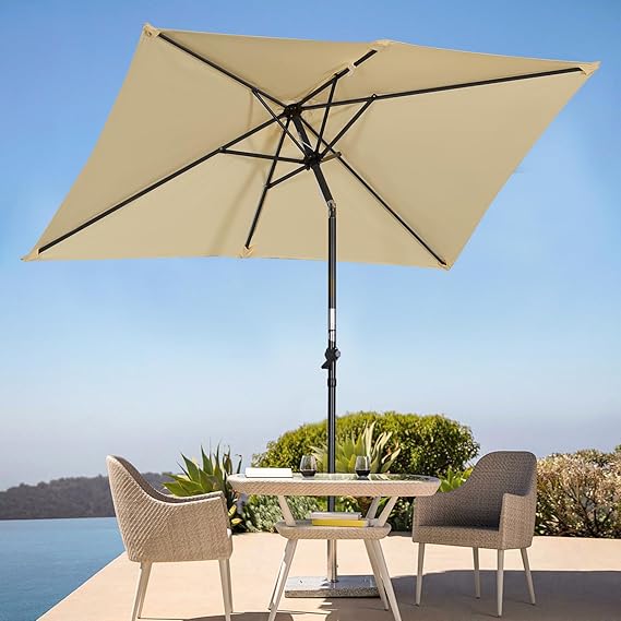 Angel Living Sonnenschirm 140 x 140 cm - Kippbar - Beige