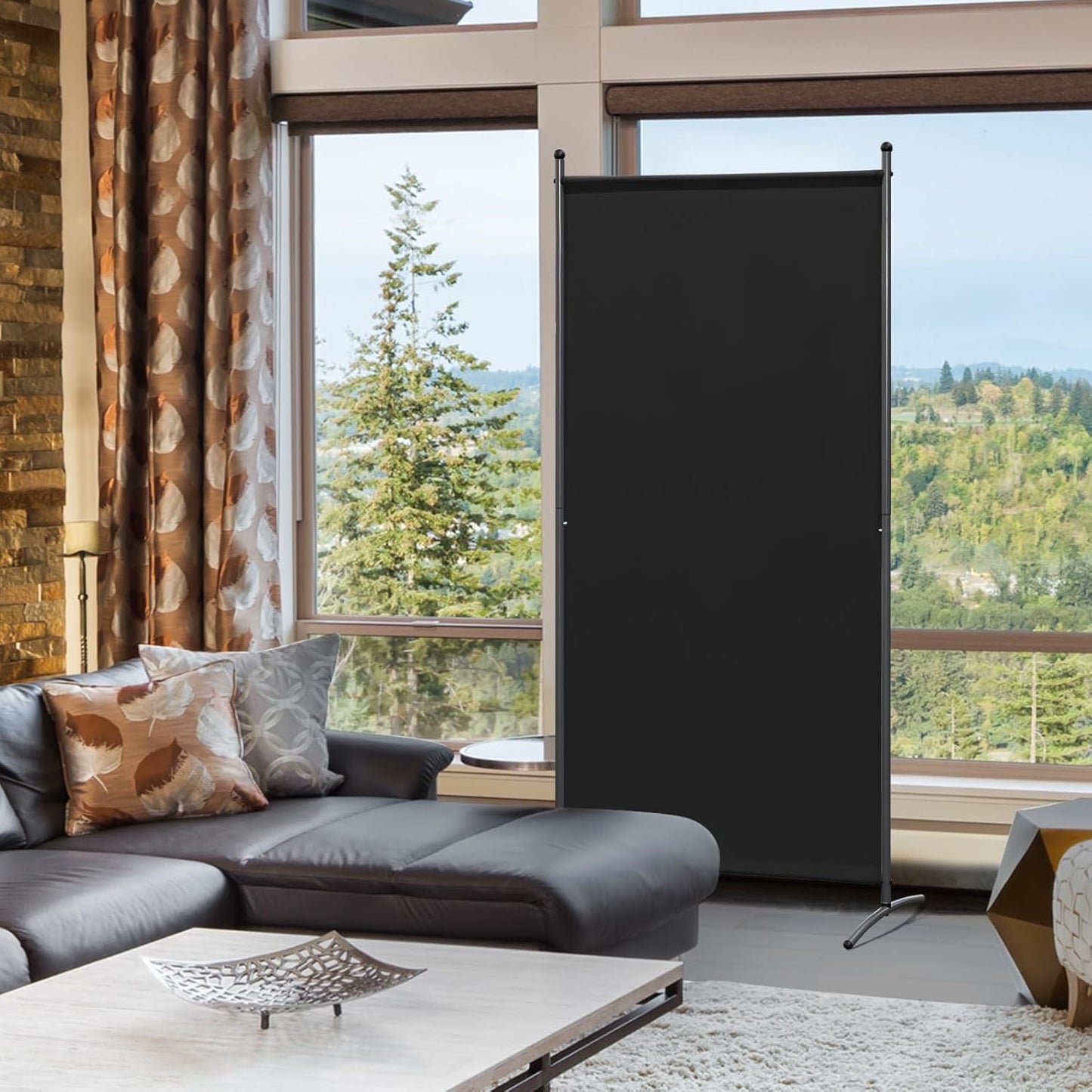 Angel Living Room Screens - 1-teilig - Raumteiler - faltbar - Schwarz - 80 x 180cm