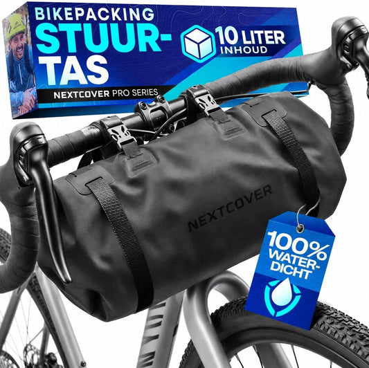 Nextcover - Bikepacking Lenkertasche – AquaShield – 10 l – TPU – Schwarz