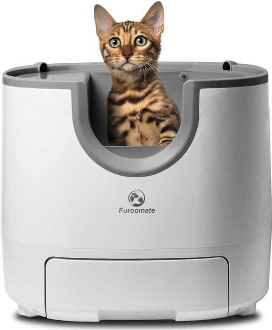 Automatische, selbstreinigende Katzentoilette – Offenes Design – Besonders großes Fassungsvermögen – Hochmoderne Sicherheitssensoren – Für mehrere Katzen geeignet