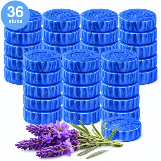 Toilettenreiniger-Tabs – 36 Stück – Einbau-Spülkasten – WC-Tabs – Toilettenreiniger-Tabs – Fresh Discs – Magnolia – Vorteilspackung