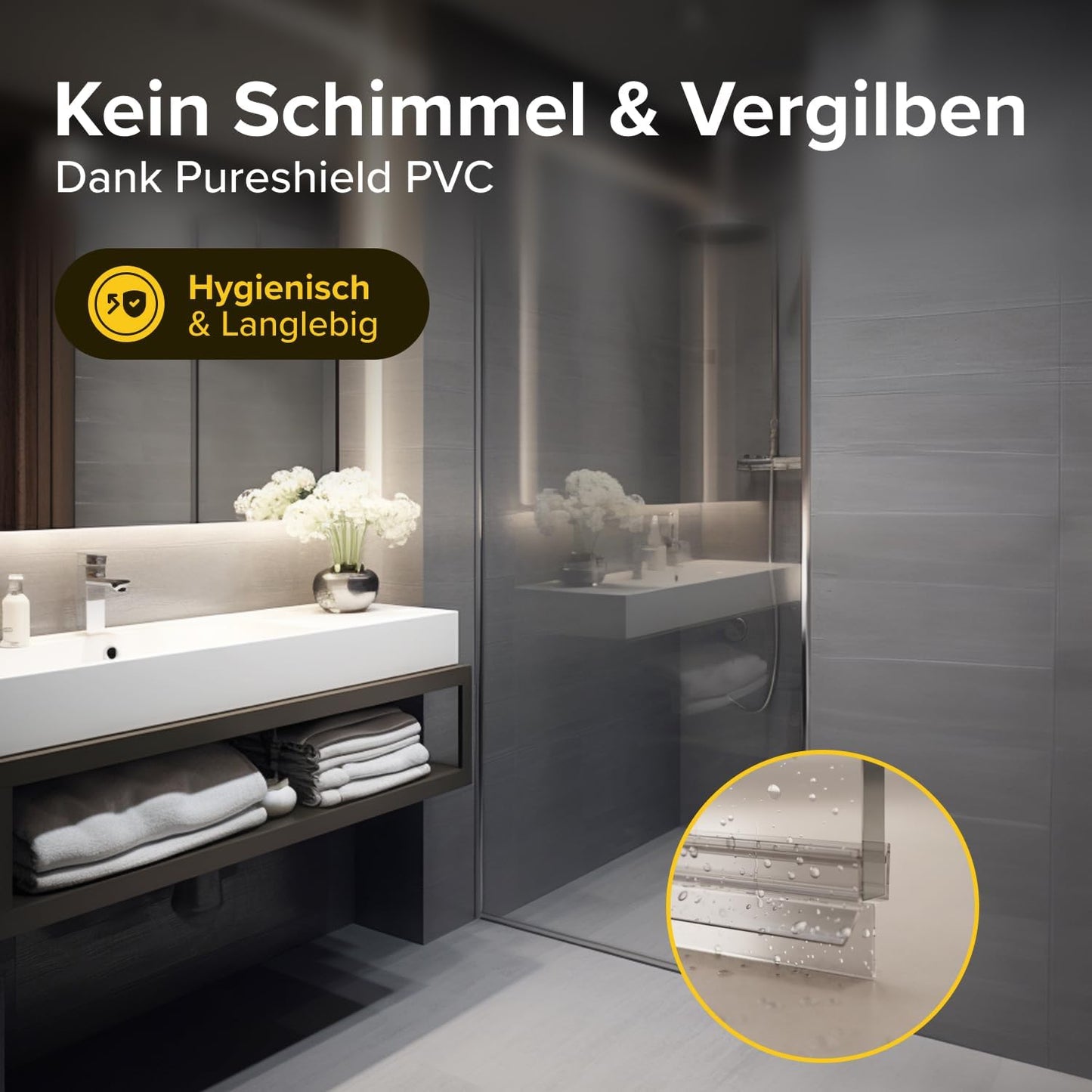 five Dots Duschabdichtung 2 Stück 6mm - Transparent