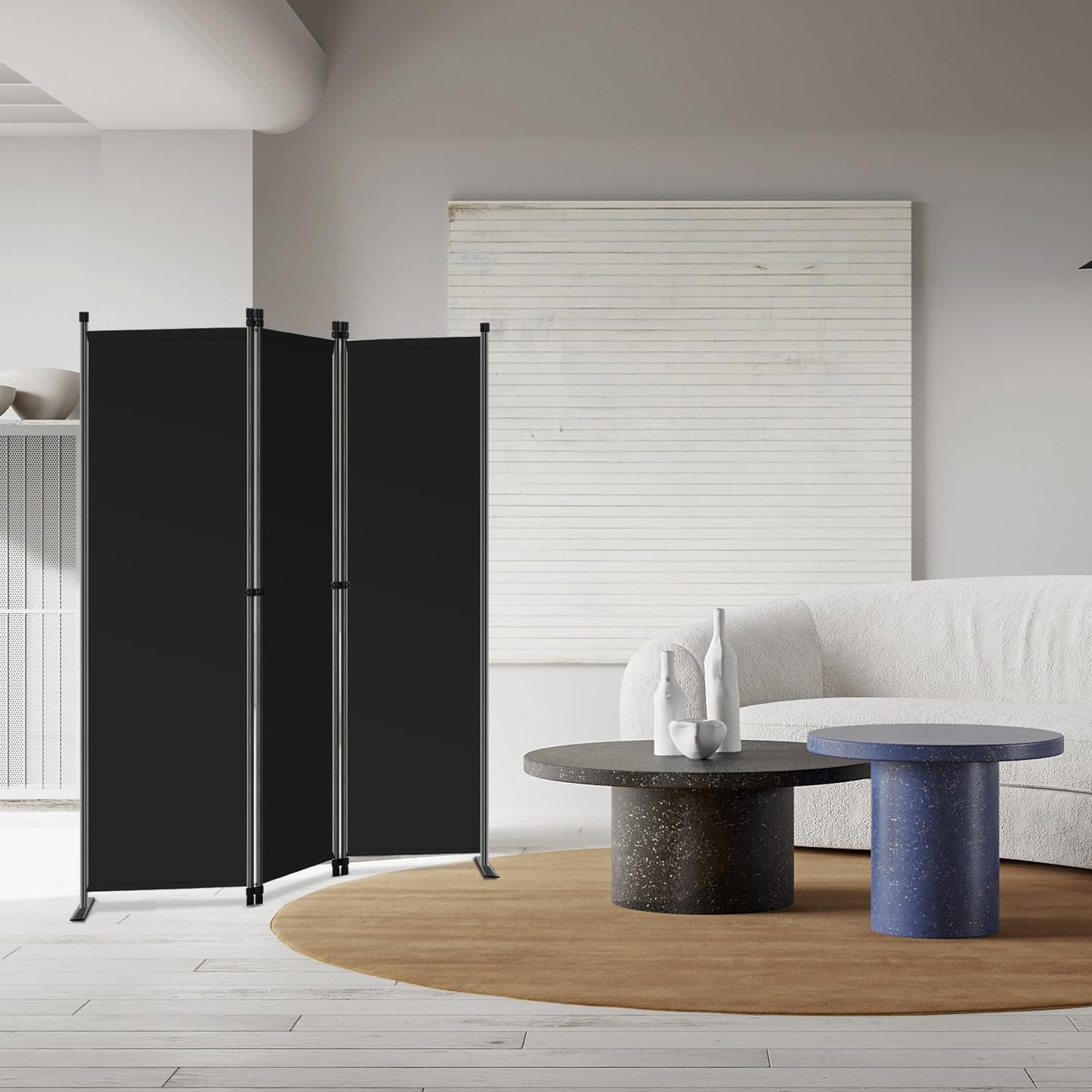 Angel Living Faltwand - 3 Paneele - 168 x 165 cm - Schwarz