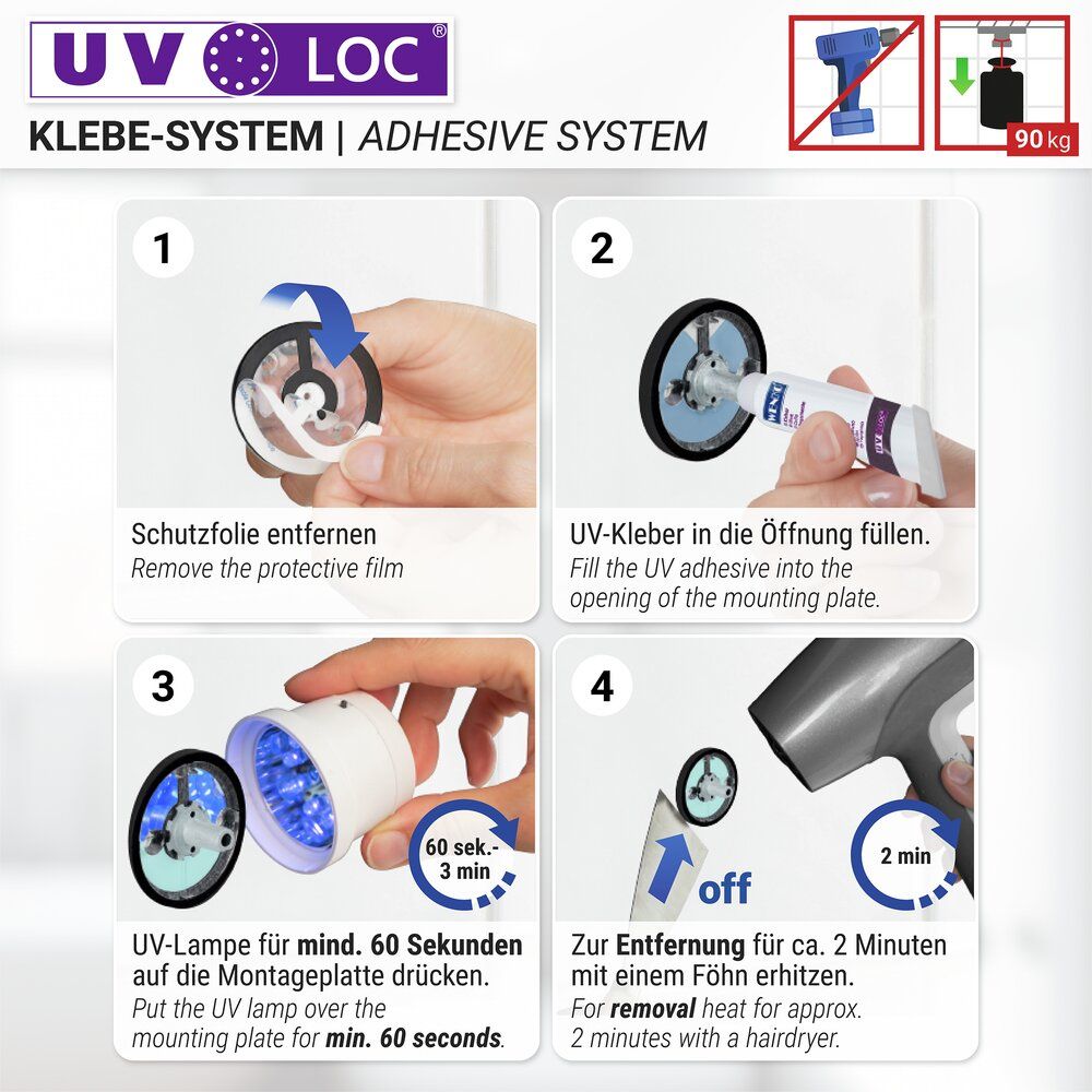 UV-Loc® Uno Isera Badetuchhalter 40 cm