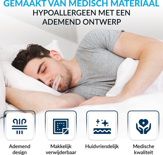 PurelyGoods® Mundklebeband - 90 Stück - Anti Schnarch - Mundklebeband - Mundklebeband - Myotape - Mundpflaster