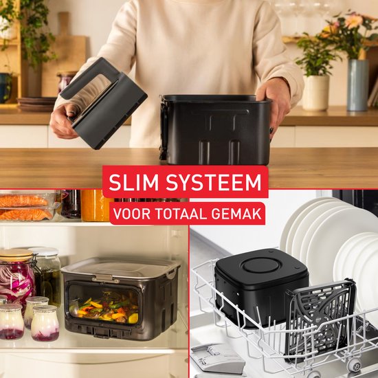 Tefal Easy Fry Silence XXL EY846H – Leise Heißluftfritteuse XXL 7 l – 1700 W – 43 dB – 10 Programme – 55 % schneller – Für 8 Personen
