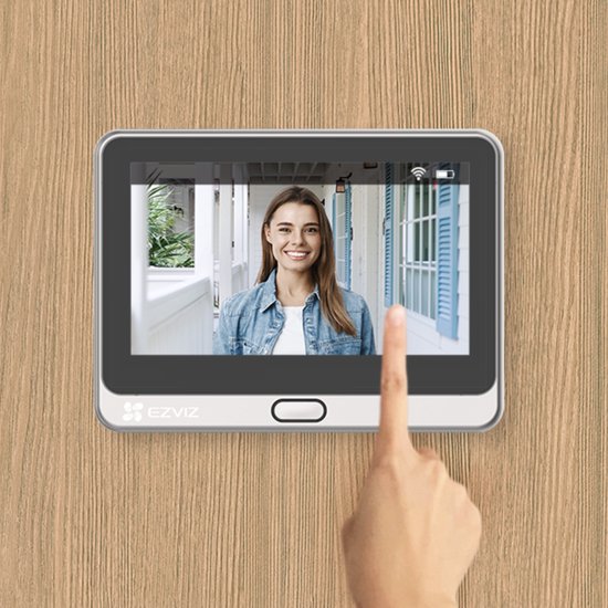 EZVIZ DP2 2K – Video-Türklingel mit 4,3-Zoll-Touchscreen – 2K-Video, 166°-Weitwinkel, PIR-Erkennung und Nachtsicht – Zwei-Wege-Audio – MicroSD