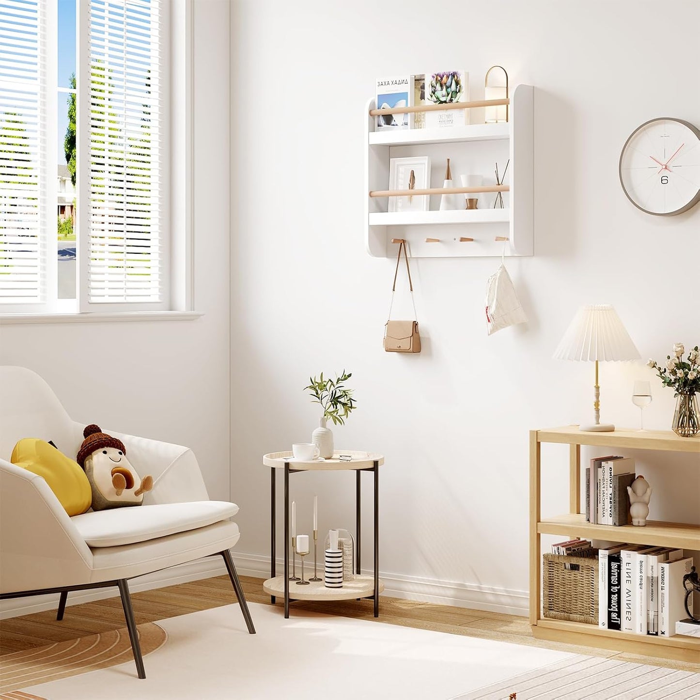 Woltu Kinderbücherregal – MDF – 60 x 55 x 12 cm – Weiß