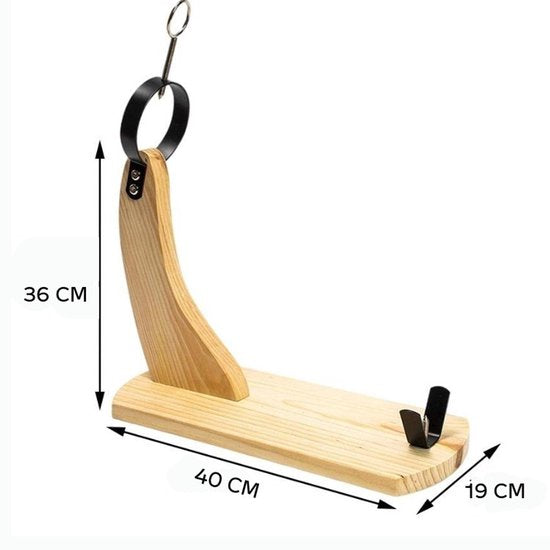 Ceruzo Schinkenhalter - Aus Holz mit Metall - Spanischer Schinken 4-9 kg - 40x19x36 cm
