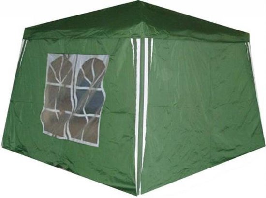 Casaria 2x Seitengiebel Faltpavillon Capri grün 3x3m