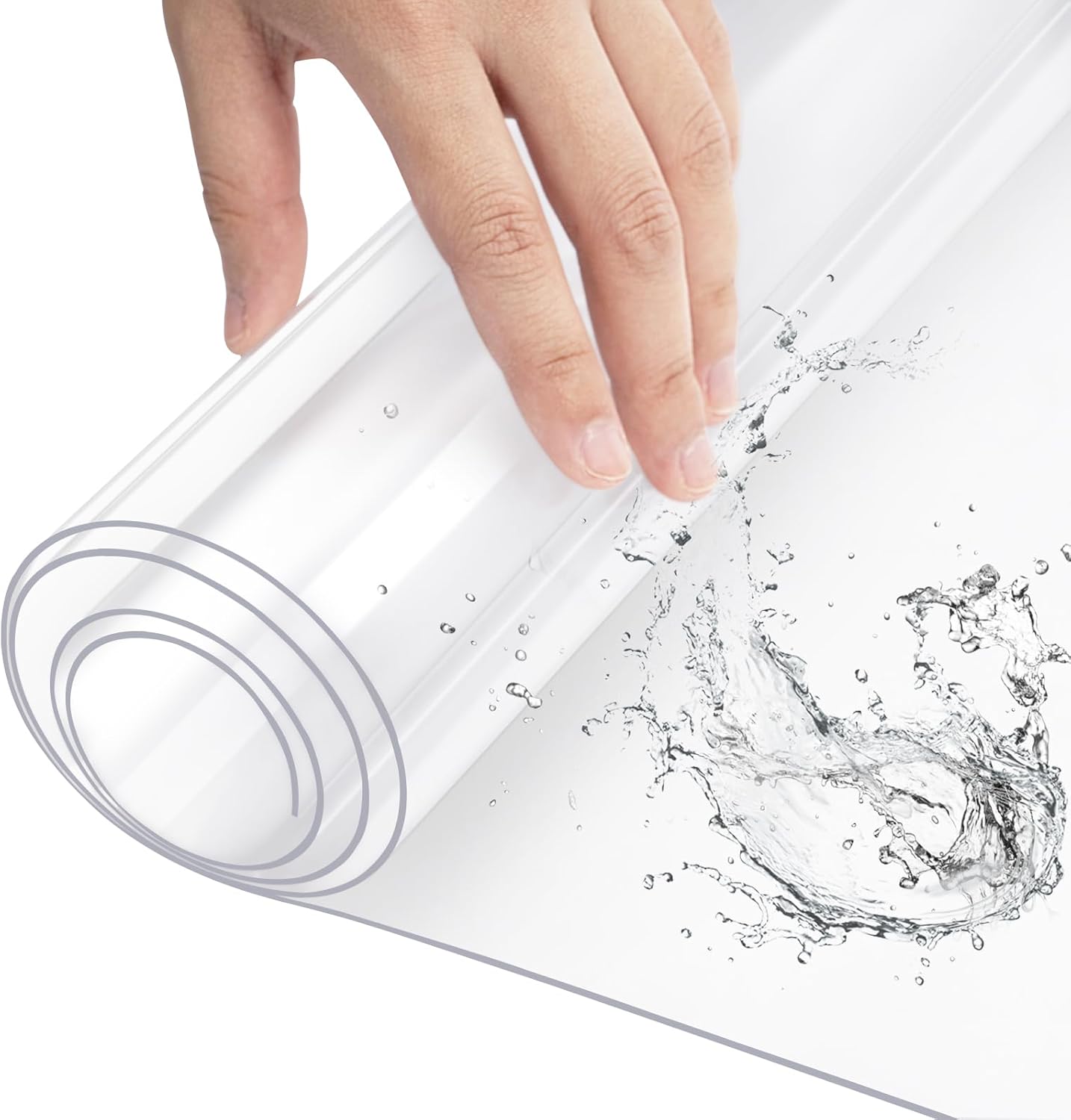 WOLTU Tischplane, transparent – 2 mm dick – PVC – wasserdicht – hitzebeständig bis 80 °C