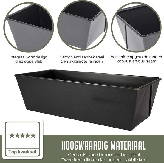 COOCK - Backform - Kuchenform mit Antihaftbeschichtung - Brot- & Kuchenform 30 cm - Inkl. Teigschaber & E-Book