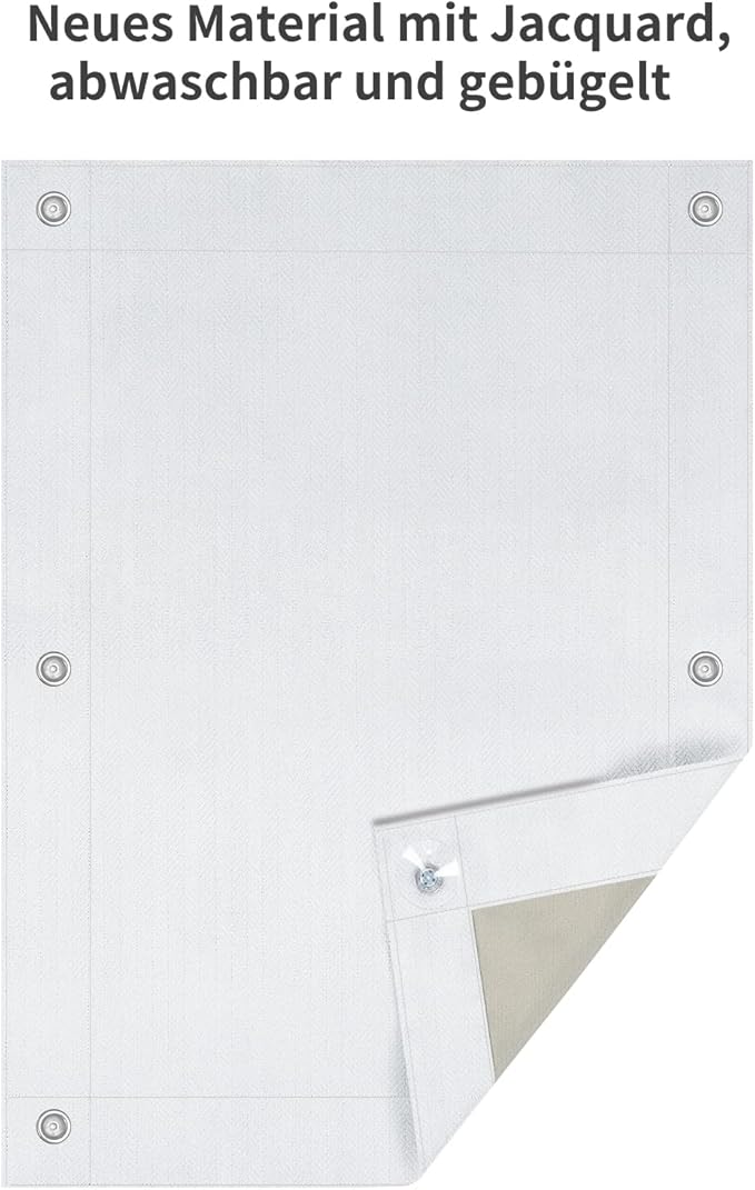 WOLTU Thermo-Verdunkelungsrollo Dachfenster - ohne Bohren mit Saugnäpfen - weiß - 76 x 115 cm - für Velux und Roto P08 408