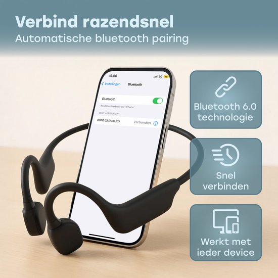 Audyn Bone G2 – Sport-Ohrhörer – Knochenleitungs-Kopfhörer – Bluetooth – Open-Ear-Ohrhörer – kabellos – wasserfest – 8 GB MP3
