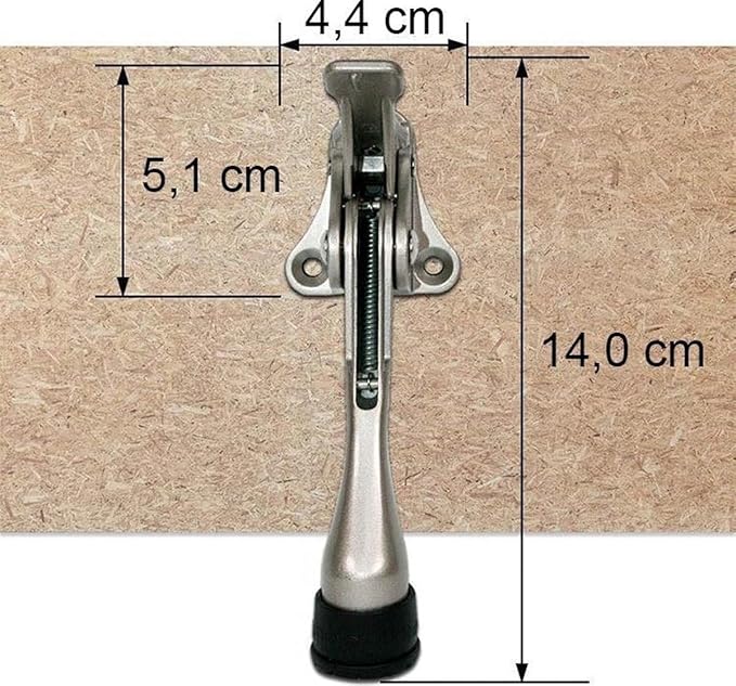 Essible Türstopper Edelstahl Bronze - 13 x 4 cm - Verstellbarer Türstopper mit Fußschalter