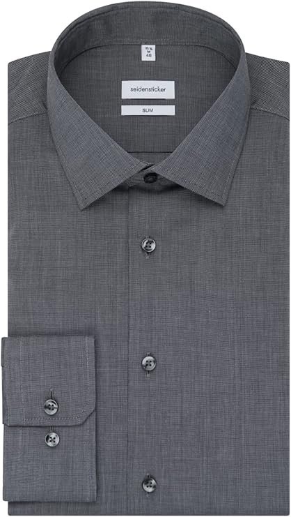 seidensticker Seidensticker Herren Slim Fit Herren Business Hemd - Größe 40 - Grau