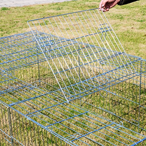 EUGAD Recinto Libero Kaninchenstall - Verzinktes Metall - 180 x 120 x 60 cm