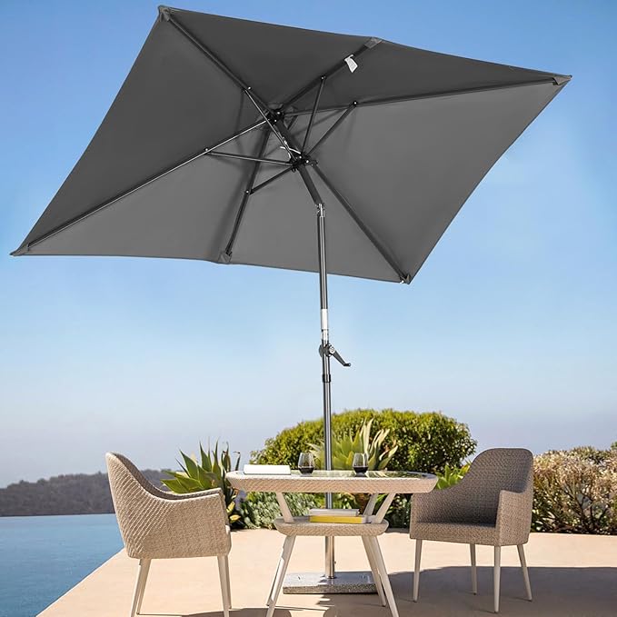 Angel Living Tuniparasol - 210 x 140 cm, mit Kurbel - kippbar - UV 50+ - rechteckig