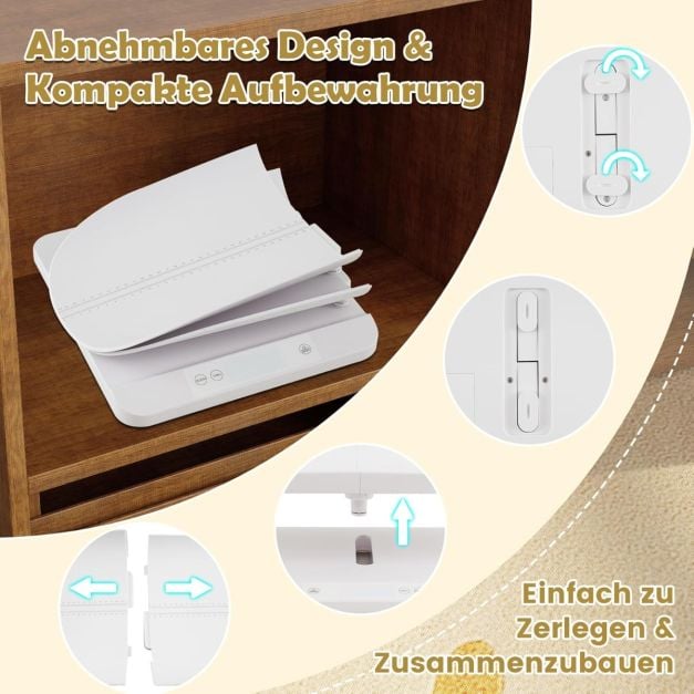 Coast Digitale Babywaage Weiß - Kinderwaage mit herausnehmbarer Messschale und LED-Anzeige - 61 x 33 x 8 cm