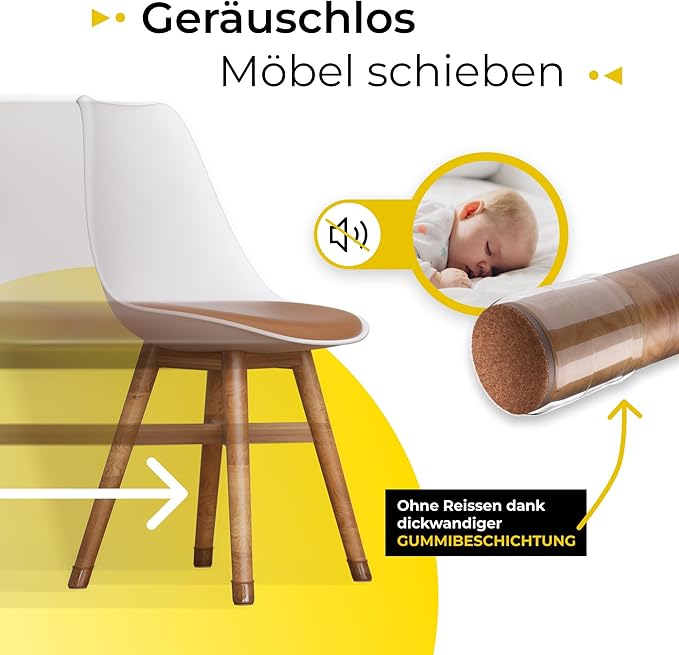 five Dots Stuhlbeinkappen 32 Stück / Satz mittel