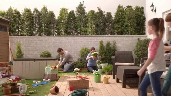 Keter Novel Aufbewahrungsbox - 340L - 124x55x62.5cm - Grau