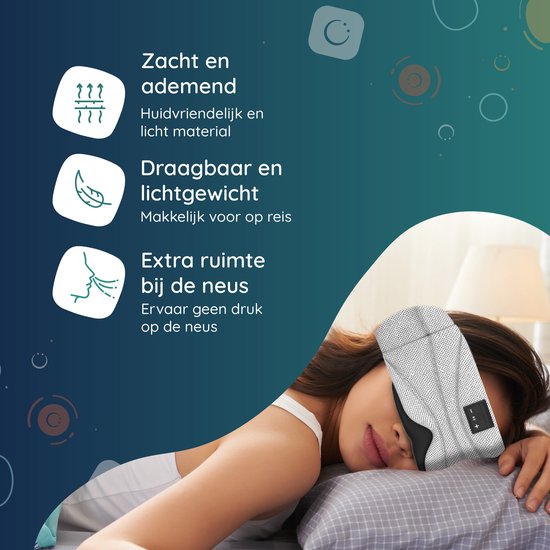 Numsy Schlafmaske Bluetooth - Schlaf Kopfhörer - Stirnband