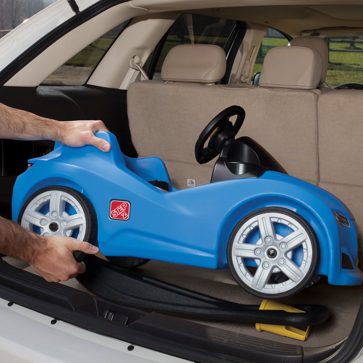 Step2 Whisper Ride Cruiser Runabout in Blau - Kinderwagen / Runabout mit Schiebestange - Für Kinder ab 1,5 Jahren