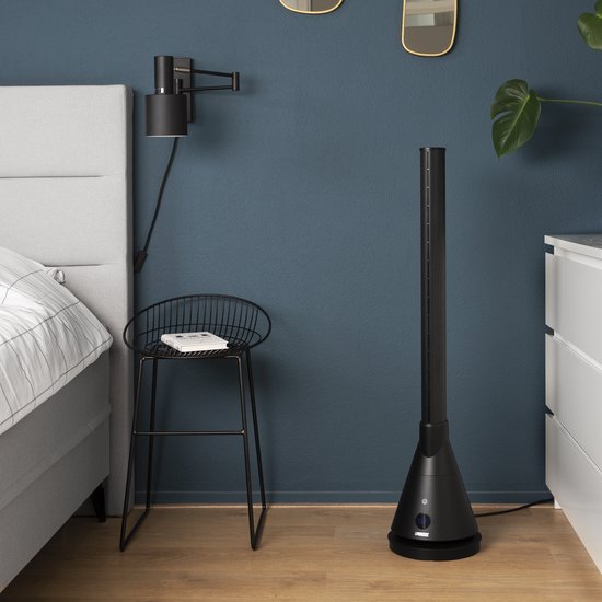 Princess Turmventilator 348700 – Intelligenter Heiz- und Kühl-Turm – 2-in-1-Design – App-gesteuert – Timer-Funktion – 102 cm – Schwarz