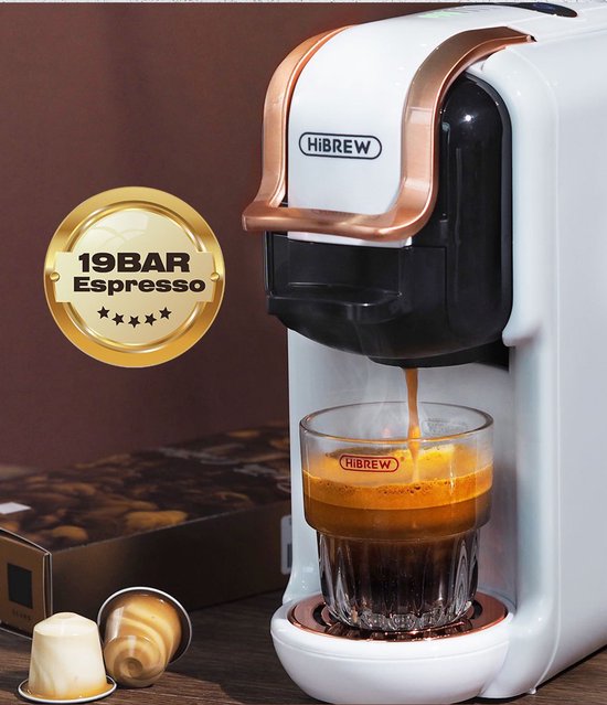 HiBREW H2B Halbautomatische Espressomaschine 0,6 l