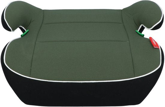 Carkids I-Size Sitzerhöhung Sam – Entspricht der Norm I-Size R-129 – Für Kinder von 125–150 cm – Abnehmbarer und waschbarer Bezug – Flexible Montage – Grün/Schwarz