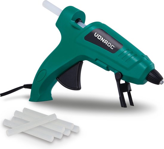 VONROC Klebepistole - 70W - Ø11,2MM - Antitropf-Funktion - Inkl. 56 Klebepatronen