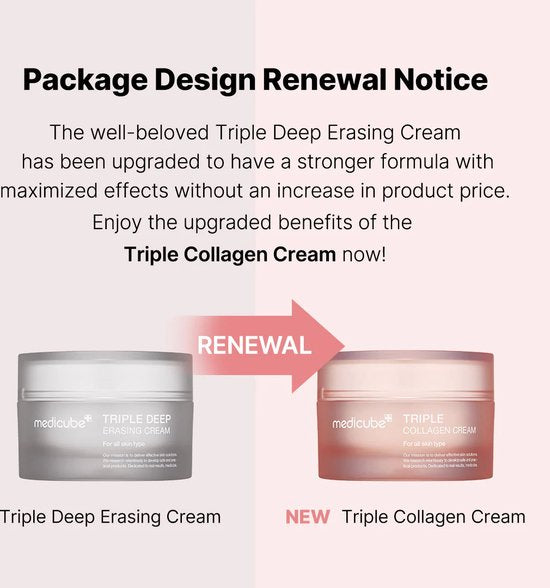Medicube – Triple Collagen Cream 4.0 – Für alle Hauttypen – 50 ml – Koreanische Hautpflege