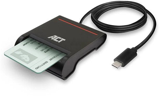 ACT Externer USB-C-Smartcard- und eID-Kartenleser, geeignet für belgische Personalausweise AC6020