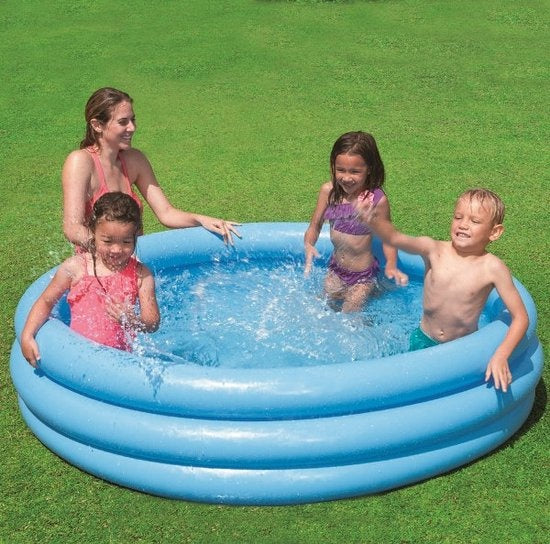 Intex Aufblasbarer Pool Crystal - 3 Ringe - Aufblasbarer Pool - 147 cm