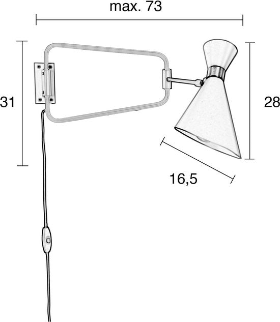 Zuiver Shady Wandleuchte Weiß