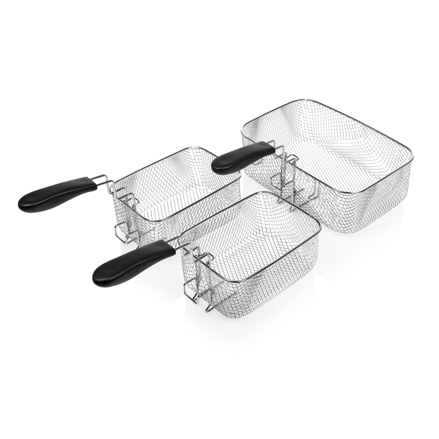 Princess 185000 Fritteuse – 5 l – 3270 W – 3 Frittierkörbe – Edelstahl/Schwarz