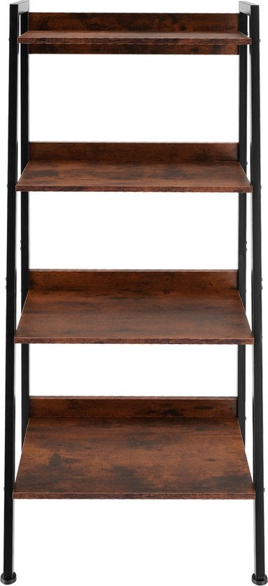 tectake - Wandregal Leiterregal Bücherregal - Chatham industrial dunkelbraun - 404702