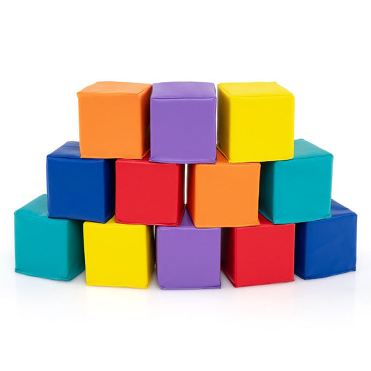 Coast 12-teiliges Bauklötzchen-Set aus Schaumstoff – 14 x 14 x 14 cm – mehrfarbig