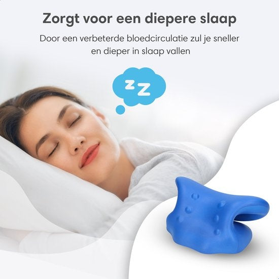 Lifeproducts Nackenstütze - Massagekissen - Nackenmassagegerät - Shiatsu-Massagekissen - Kissen für Nackenschmerzen - Nackenstütze - Blau