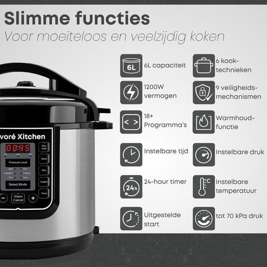 Savoré Kitchen Schnellkochtopf - 6L - PFAS frei - Multikocher
