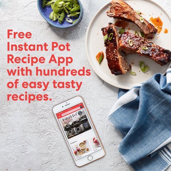 Instant Pot Duo Crisp 7,6 l Multikocher + Heißluftfritteuse – 11-in-1-Schnellkochtopf – Slow Cooker – Sous-vide – Heißluftfrittieren – Zwei-Deckel-System – Bis zu 8 Portionen