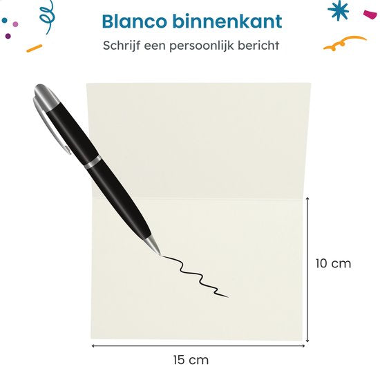 Partizzle 48x Geburtstagskarten mit Umschlag Set - Grußkarten versenden - Geburtstagspostkarten - 15x10 cm - Happy Birthday