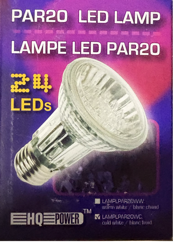 Par20 Led Lampe - 24 Leds - Kaltweiß - 6400K