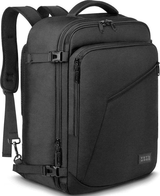 TRVLMORE Reisetasche - 40L - Rucksack - Handgepäck Wochenendtasche - Rucksack - Spritzwassergeschützt Schwarz