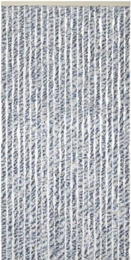 Kynast Cat's Tail Fliegenvorhang - 90x200 cm - Grau/Weiß Bitte Höhe beachten - Rahmen messen.