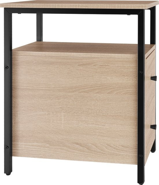 tectake - Nachttisch Beistelltisch Tullamore - 49,5x30x61,5cm - industrial - hellbraun - 404729