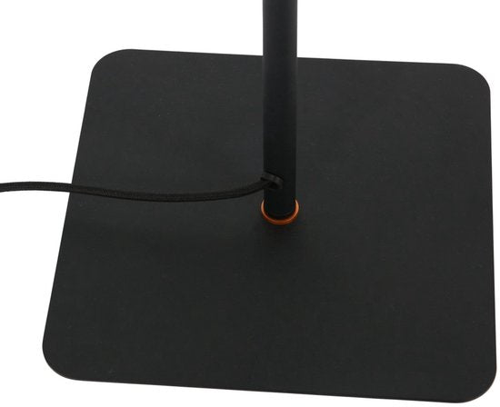 Stehlampe Lumo 4608ZW – moderne schwarze LED-Leselampe von Mexlite, 125 cm hoch, dreh- und neigbar, mit verstellbaren Lichtpunkten und Touch-Dimmer