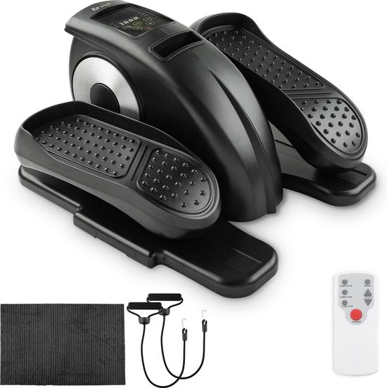 Saaf Motionfit Chair Bike - 12 Stufen - mit Widerstandsbändern - Office Bike Exercise Trainer - für Erwachsene - Schwarz